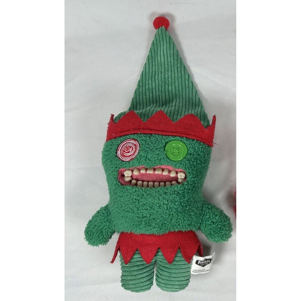 Fuggler Funny Ugly Monster Elf Fuzzy Festive Fugg 2024 17" Holiday Plush Decor